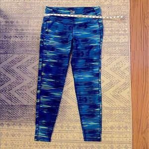 Old navy workout pants - size XL - blue black yellow print